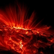 Primer plano de una mancha solar tomado por la sonda TRACE. Foto: Wikimedia Commons.